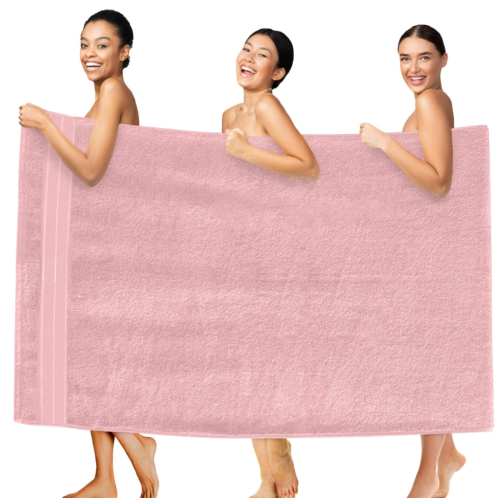 Elegant Comfort Luxury 6-Piece Towel Set, Premium Soft 100% Turkish Cotton, Three Line Popcorn Design 2 Bath Towels, 2 Hand Towels and 2 Washcloths Towel Set-Quick-Drying and Absorbent, Vibrant Orange