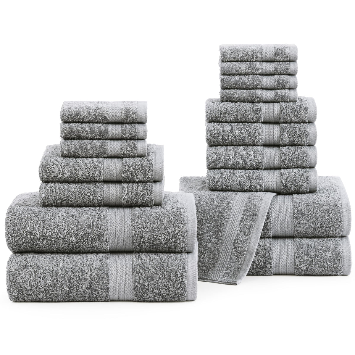 LANE LINEN Bath Towel Set Absorbent Quick Dry 100% Cotton - Wishful Mauve