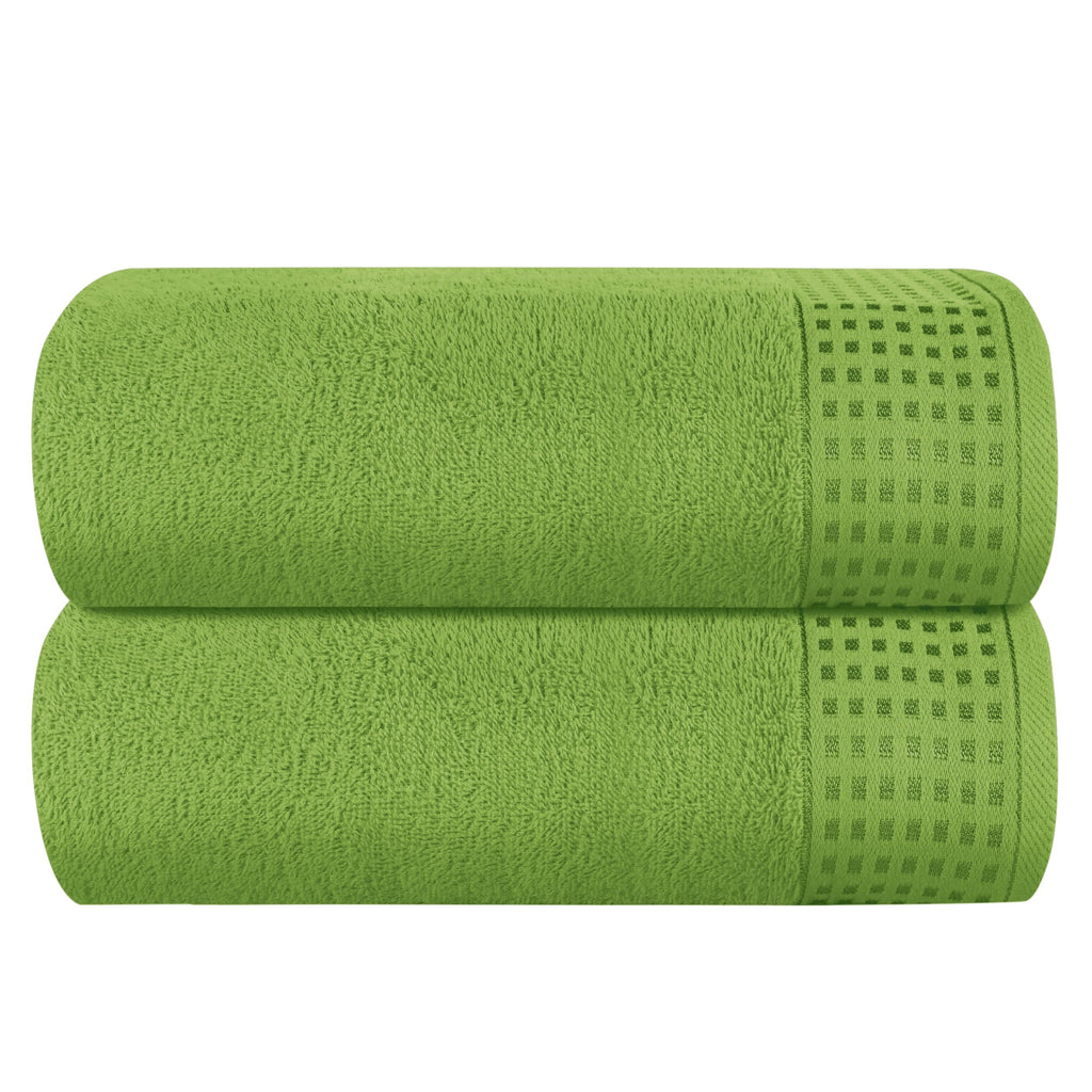 GLAMBURG 100% Cotton 2 Pack Oversized Bath Towel Set 28x55 Inches, Ultra Soft Highly Absorbant Compact Quickdry & Lightweight Large Bath Towels, Ideal for Gym Travel Camp Pool - Black
