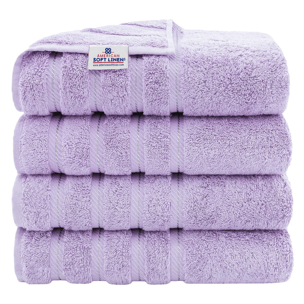 American Soft Linen 100% Cotton Luxury Turkish Towels, 4 PC Bath Towel Set