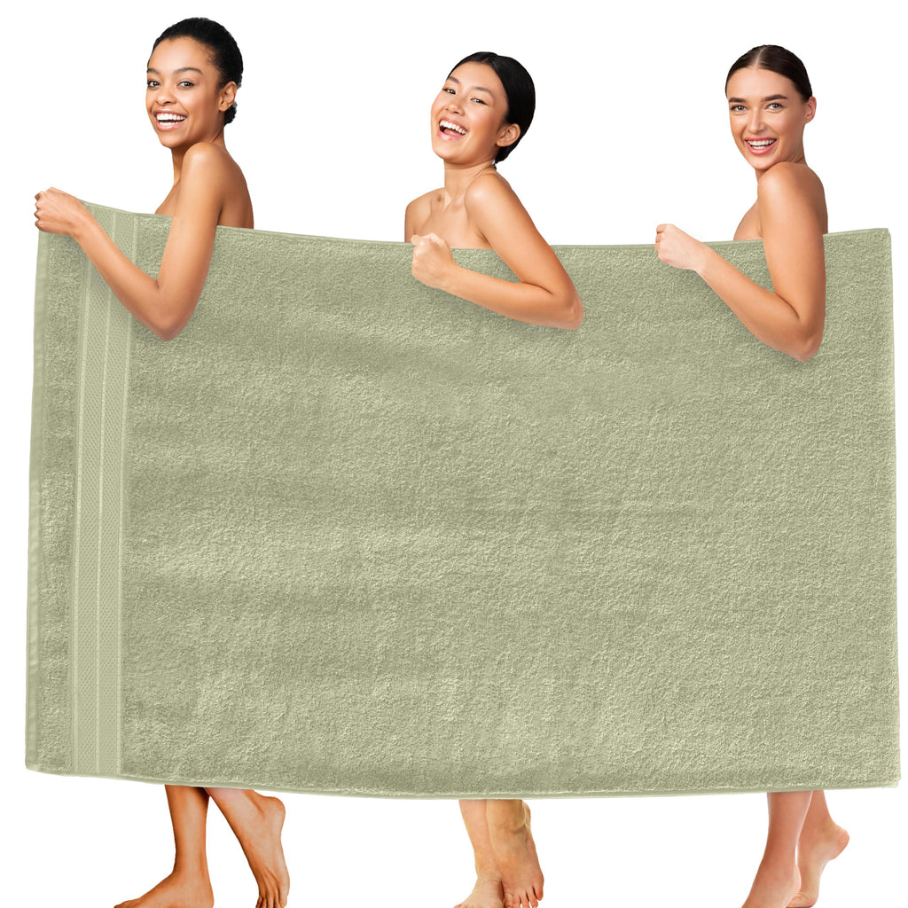 Elegant Comfort Luxury 6-Piece Towel Set, Premium Soft 100% Turkish Cotton, Three Line Popcorn Design 2 Bath Towels, 2 Hand Towels and 2 Washcloths Towel Set-Quick-Drying and Absorbent, Vibrant Orange