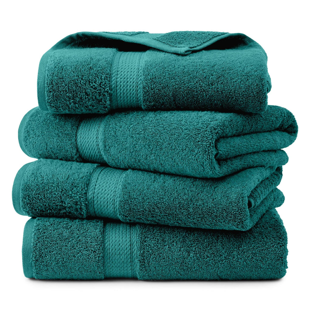 SUPERIOR Egyptian Cotton Plush & Absorbent, Hand Towel Set of 4, Cream
