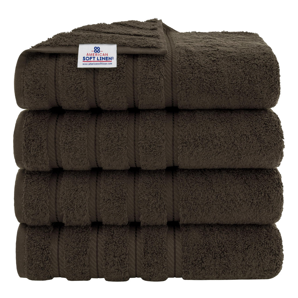 American Soft Linen 100% Cotton Luxury Turkish Towels, 4 PC Bath Towel Set