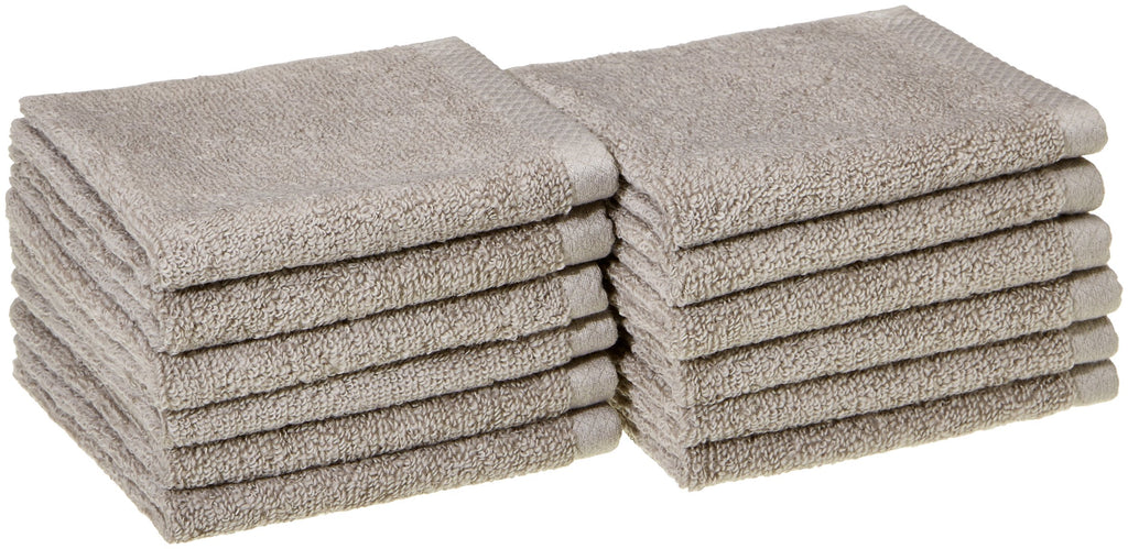 Amazon Basics Lightweight Quick-Dry Hand Towels, 100% Cotton, 28" x 16", Seafoam Green, 8-Pack