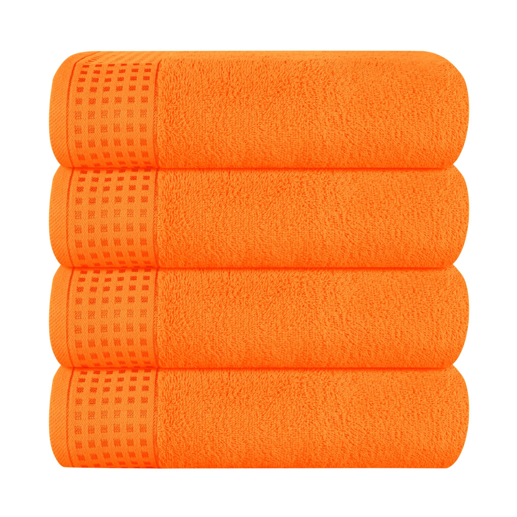 GLAMBURG 100% Cotton 2 Pack Oversized Bath Towel Set 28x55 Inches, Ultra Soft Highly Absorbant Compact Quickdry & Lightweight Large Bath Towels, Ideal for Gym Travel Camp Pool - Black