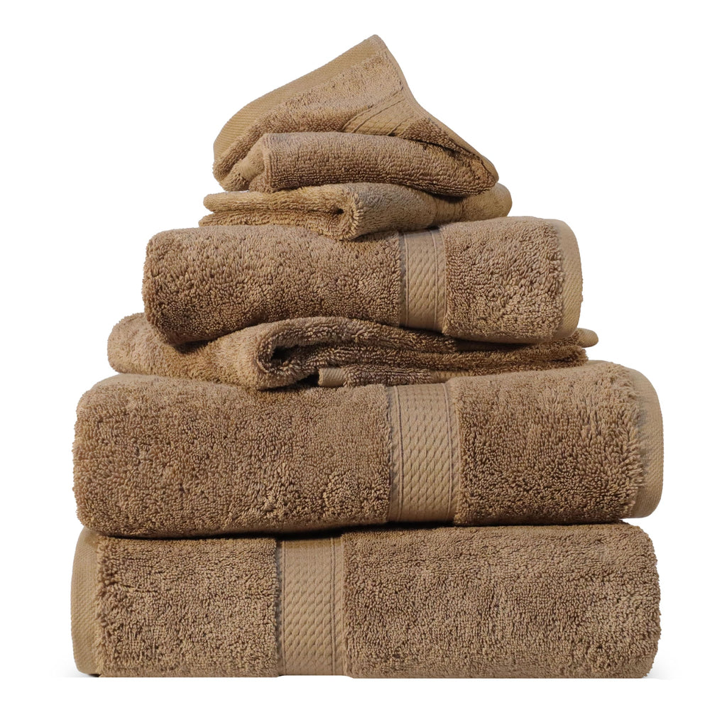 SUPERIOR Egyptian Cotton Plush & Absorbent, Hand Towel Set of 4, Cream