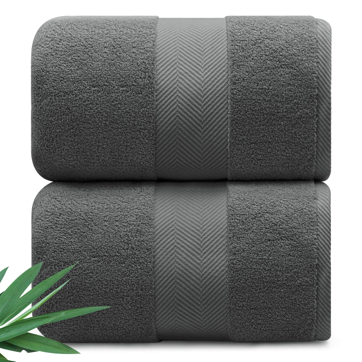 Luxury Viscose from Bamboo Bath Towels, Ultra Soft Set of 6, Eucalyptus