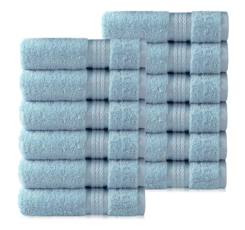 COTTON CRAFT Ultra Soft Hand Towels - 6 Pack 100% Ringspun Cotton Towel Set