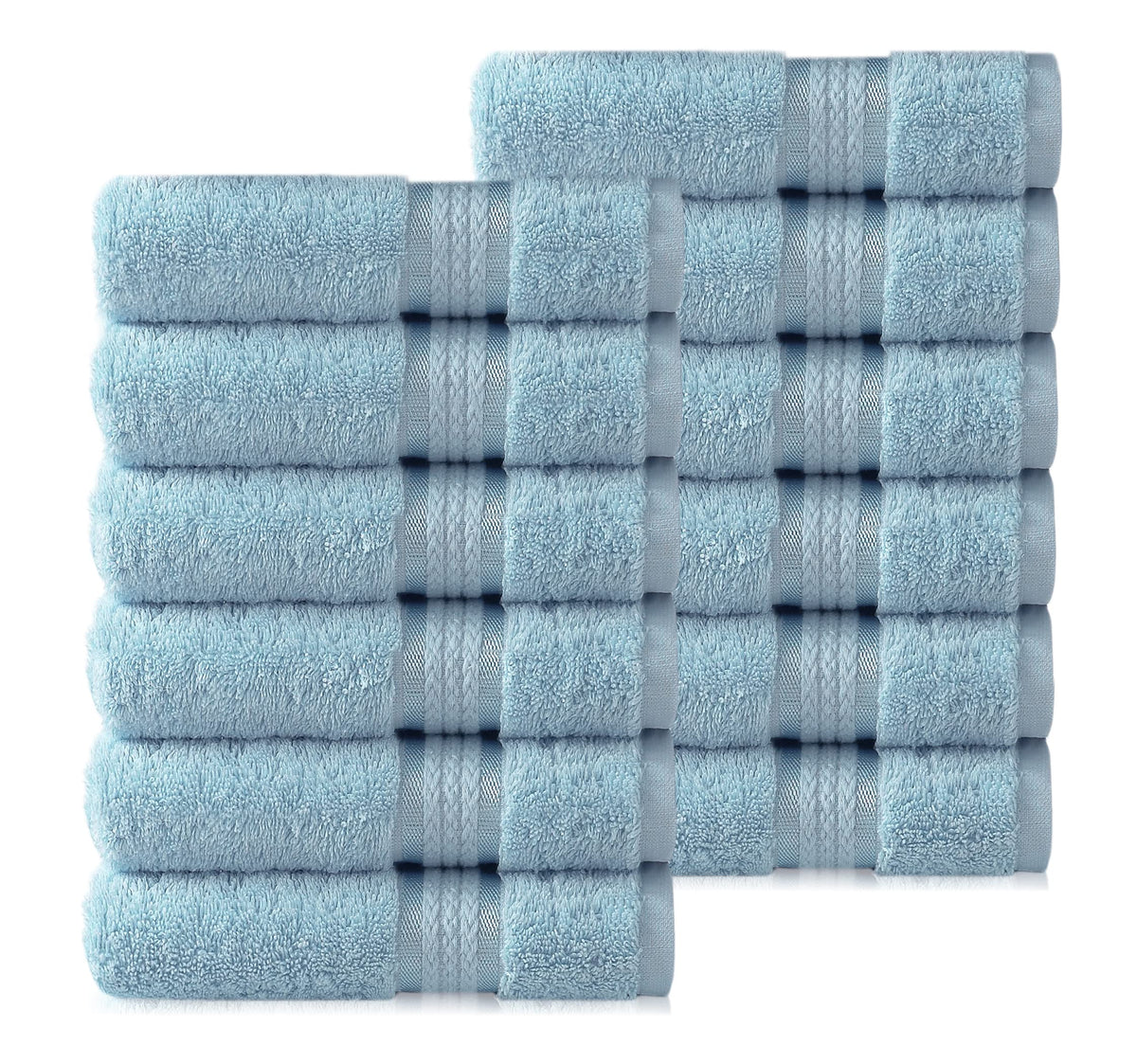 COTTON CRAFT Ultra Soft Hand Towels - 6 Pack 100% Ringspun Cotton Towel Set