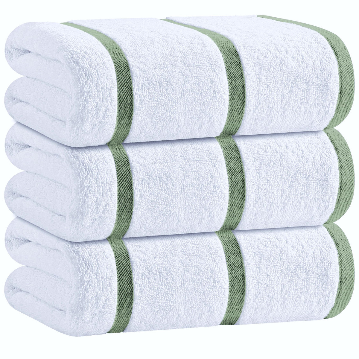 White Classic Cotton Pool Towels Oversized 30 x 60, 4 Pack, Navy Blue
