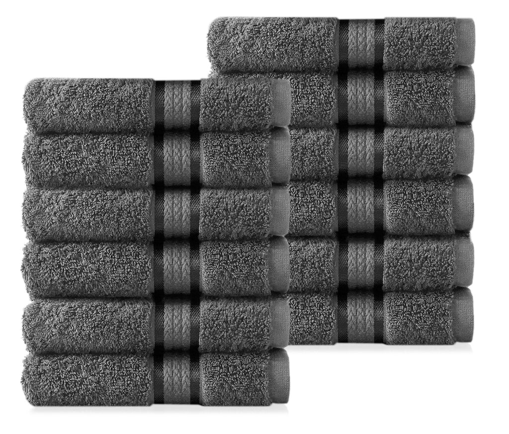COTTON CRAFT Ultra Soft Hand Towels - 6 Pack 100% Ringspun Cotton Towel Set