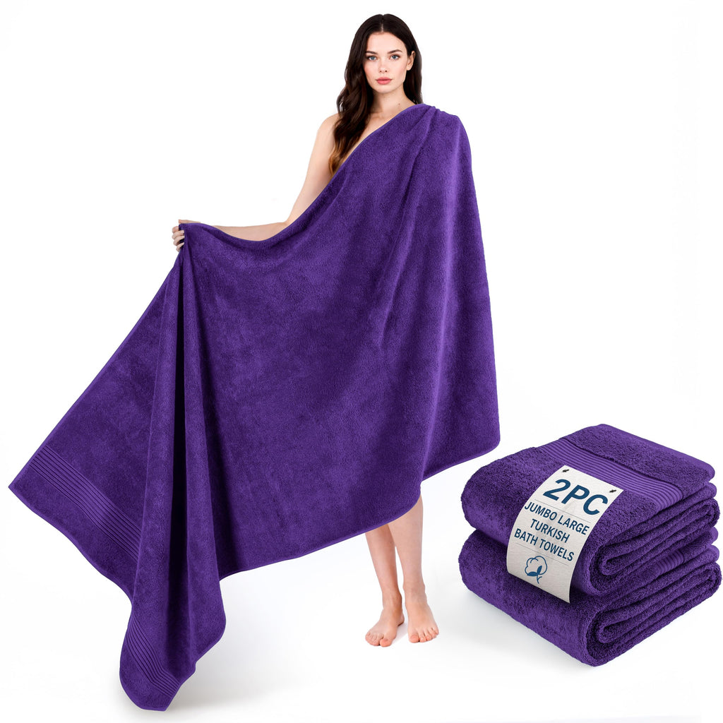 Cotton Paradise 100% Cotton Turkish Towel Set, Soft Absorbent Quick Dry, 6 Piece Towel Set, Navy Blue