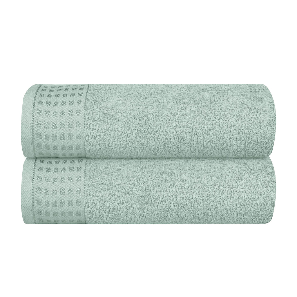 GLAMBURG 100% Cotton 2 Pack Oversized Bath Towel Set 28x55 Inches, Ultra Soft Highly Absorbant Compact Quickdry & Lightweight Large Bath Towels, Ideal for Gym Travel Camp Pool - Black