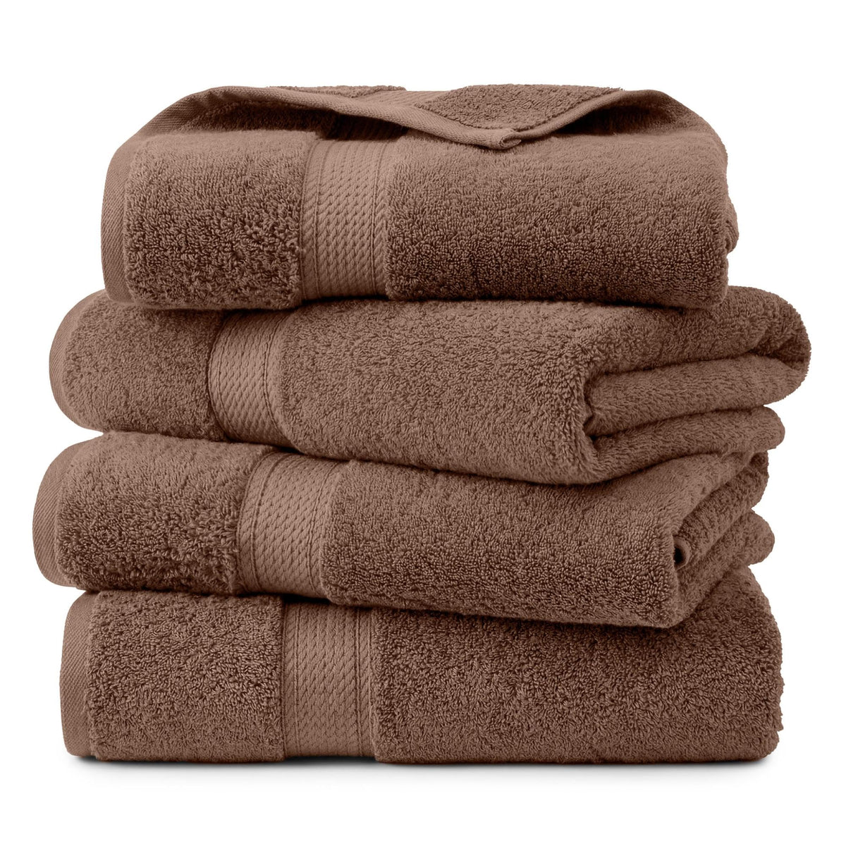 SUPERIOR Egyptian Cotton Plush & Absorbent, Hand Towel Set of 4, Cream