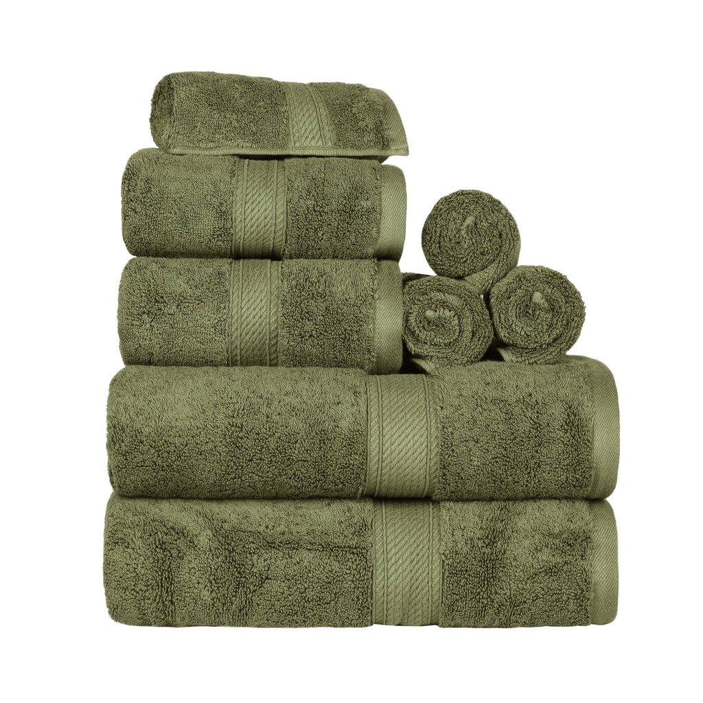 SUPERIOR Egyptian Cotton Plush & Absorbent, Hand Towel Set of 4, Cream