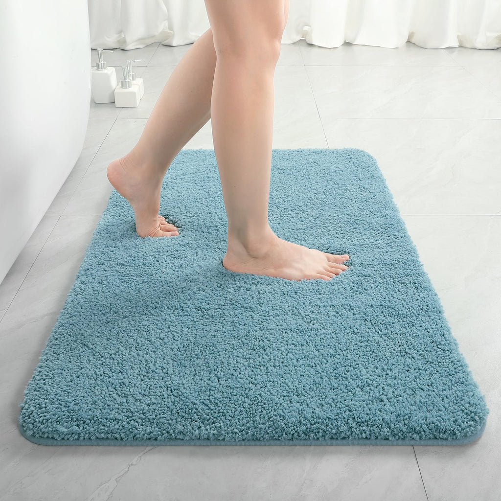 LOCHAS Bathroom Rug Runner 24x60 Inch, Bath Rugs Non Slip, Grey
