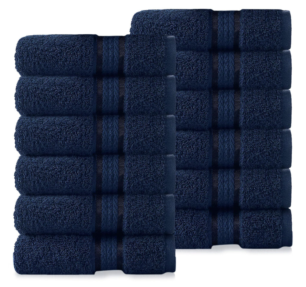 COTTON CRAFT Ultra Soft Hand Towels - 6 Pack 100% Ringspun Cotton Towel Set
