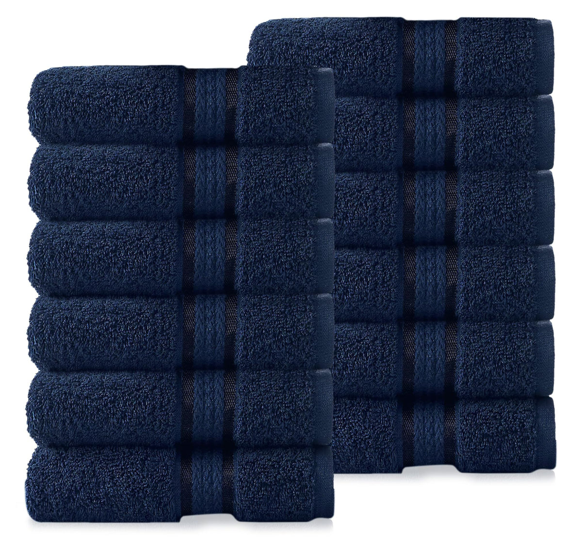 COTTON CRAFT Ultra Soft Hand Towels - 6 Pack 100% Ringspun Cotton Towel Set