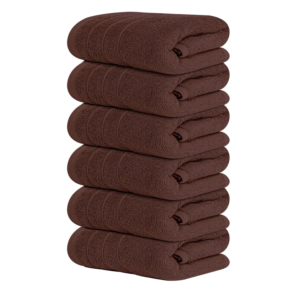 Tens Towels 6 Piece Hand Towels Set 16 x 28 Inches, Beige