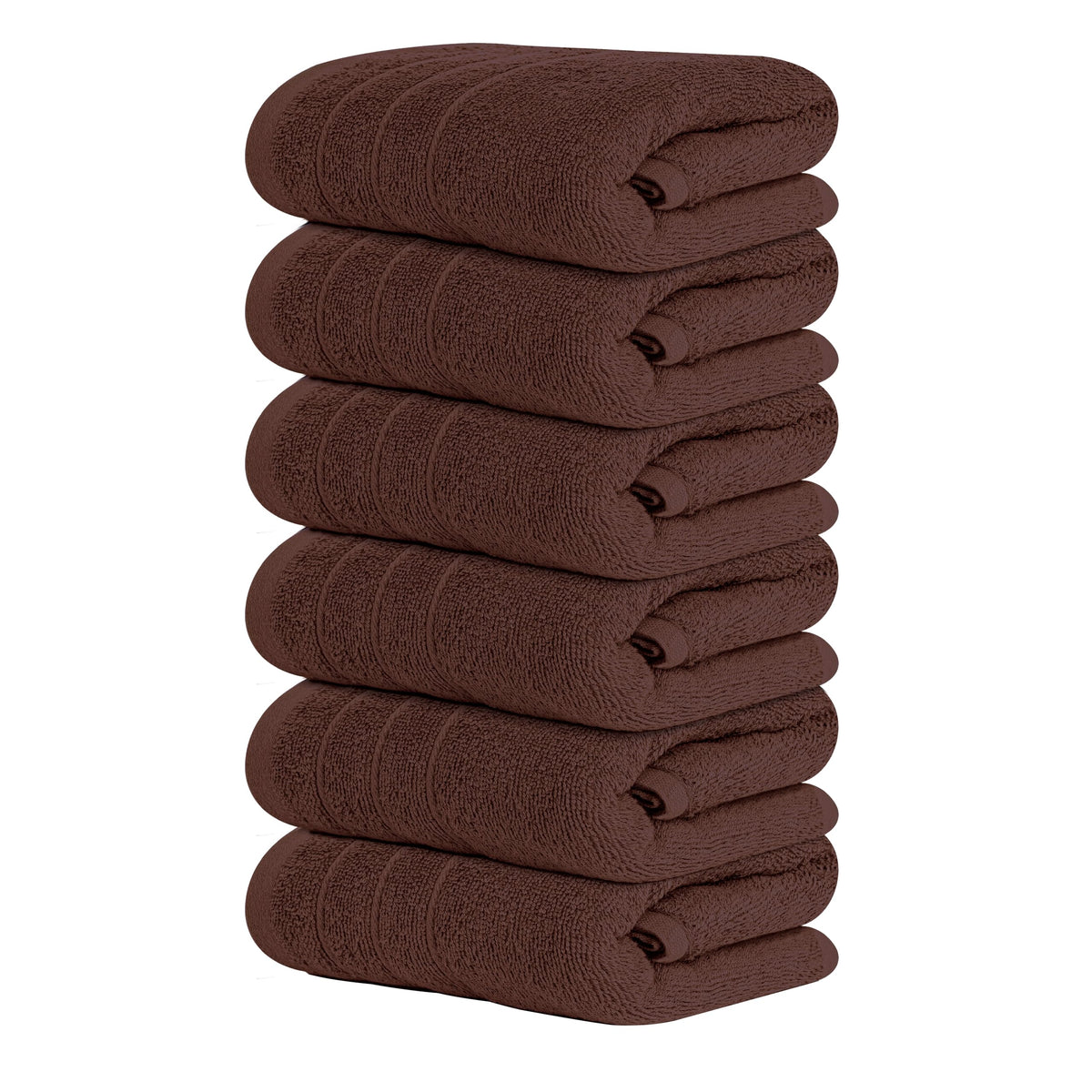 Tens Towels 6 Piece Hand Towels Set 16 x 28 Inches, Beige