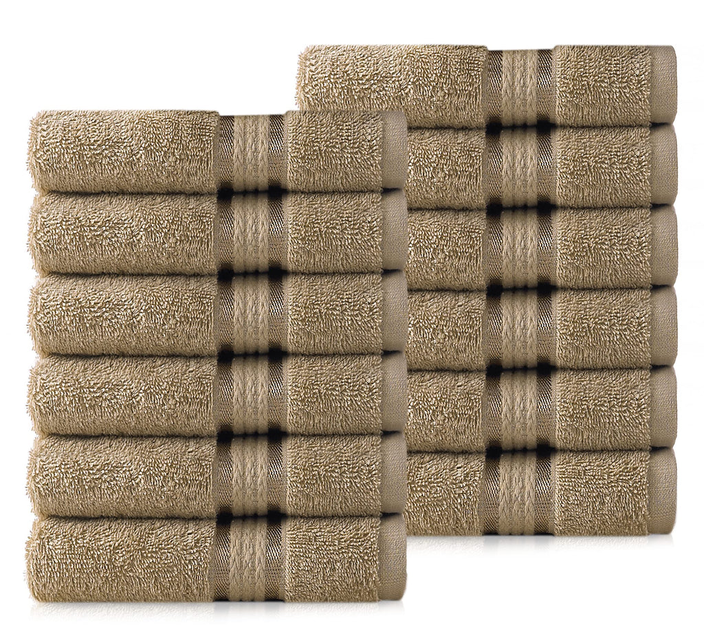 COTTON CRAFT Ultra Soft Hand Towels - 6 Pack 100% Ringspun Cotton Towel Set