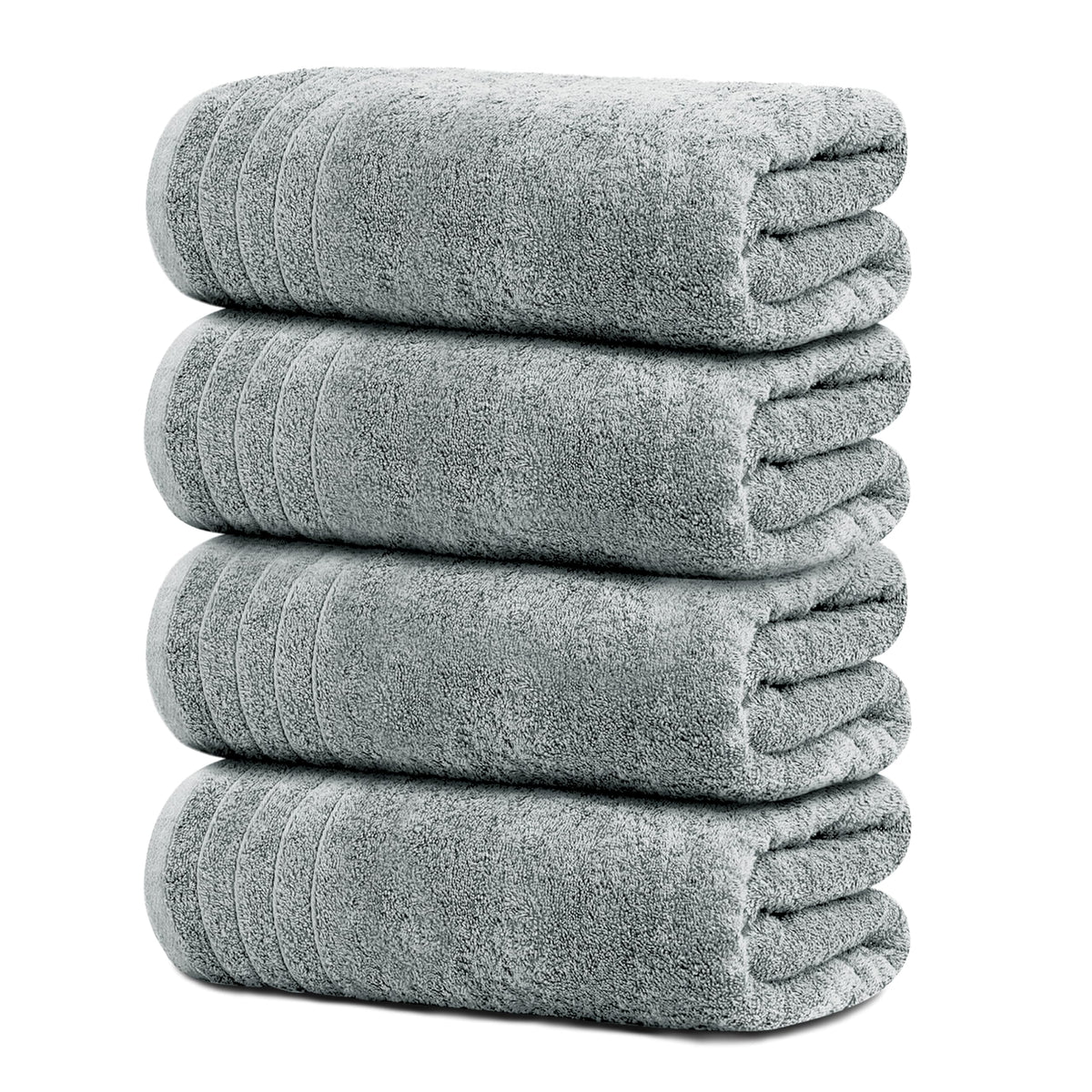 Tens Towels 4 Piece Extra Large Bath Towels 30 x 60 Inches, Beige
