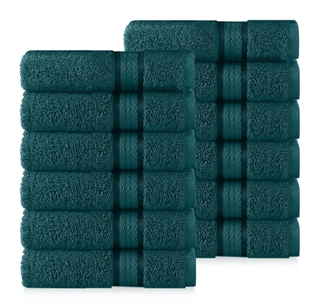 COTTON CRAFT Ultra Soft Hand Towels - 6 Pack 100% Ringspun Cotton Towel Set