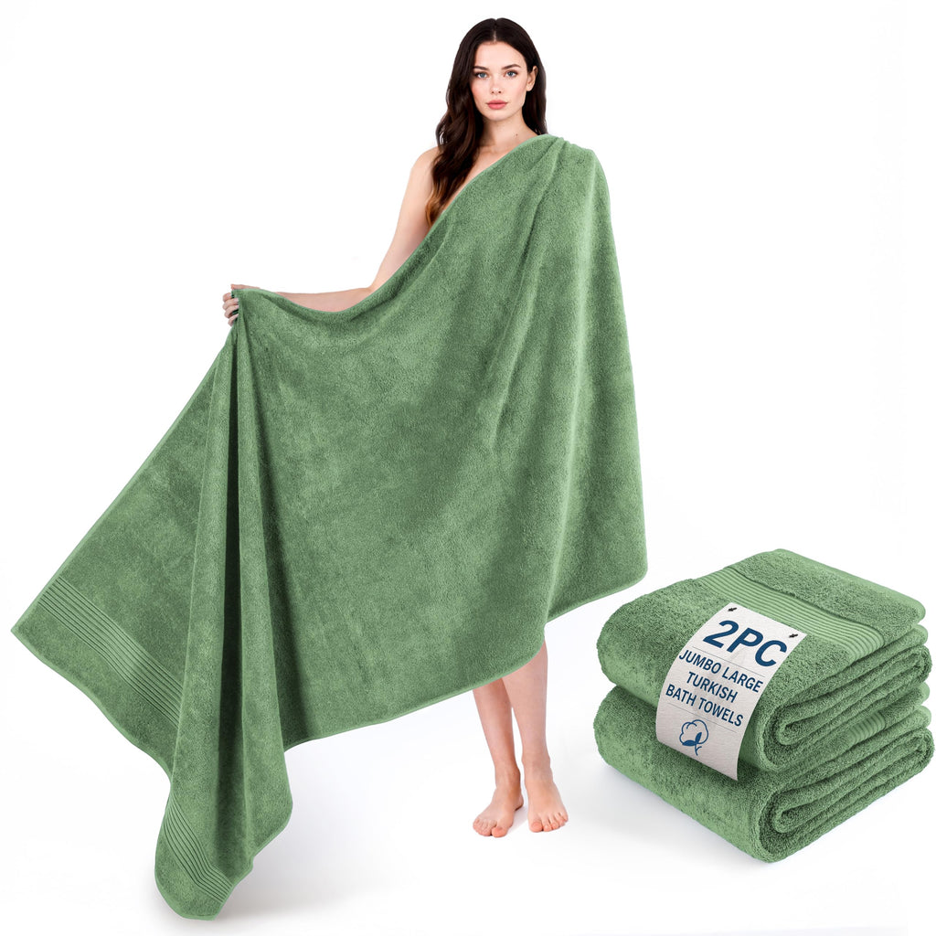 Cotton Paradise 100% Cotton Turkish Towel Set, Soft Absorbent Quick Dry, 6 Piece Towel Set, Navy Blue