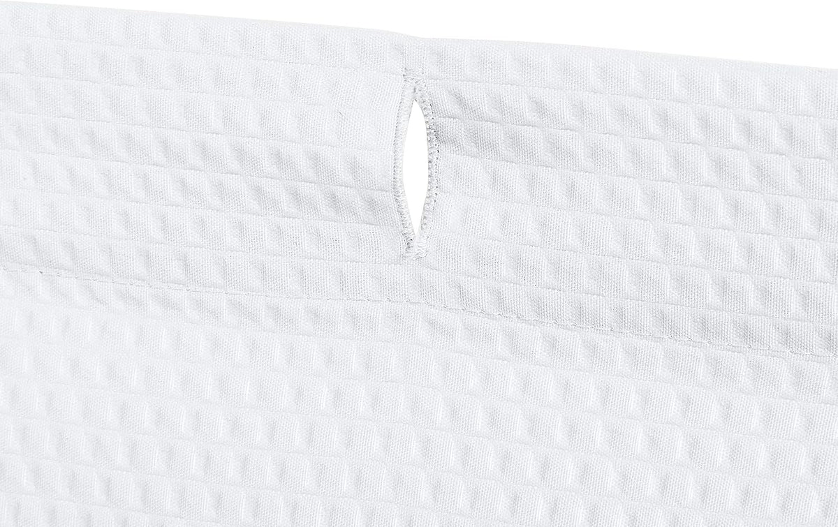 Amazon Basics Lightweight Super Soft Easy Care Microfiber Waffle Texture Shower Curtain , 72" x 72", White