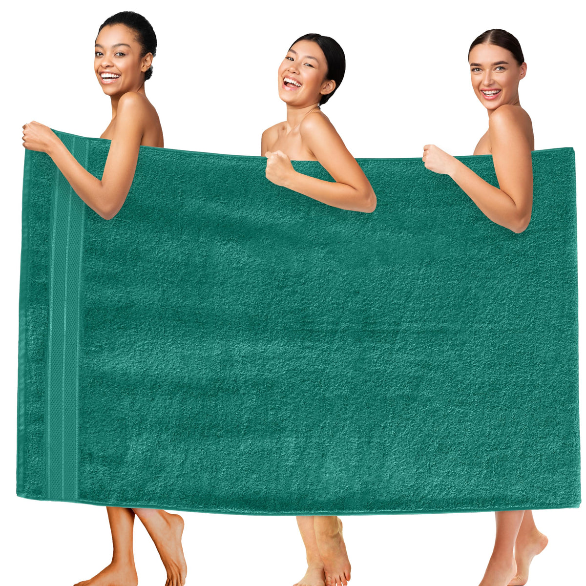 Elegant Comfort Luxury 6-Piece Towel Set, Premium Soft 100% Turkish Cotton, Three Line Popcorn Design 2 Bath Towels, 2 Hand Towels and 2 Washcloths Towel Set-Quick-Drying and Absorbent, Vibrant Orange