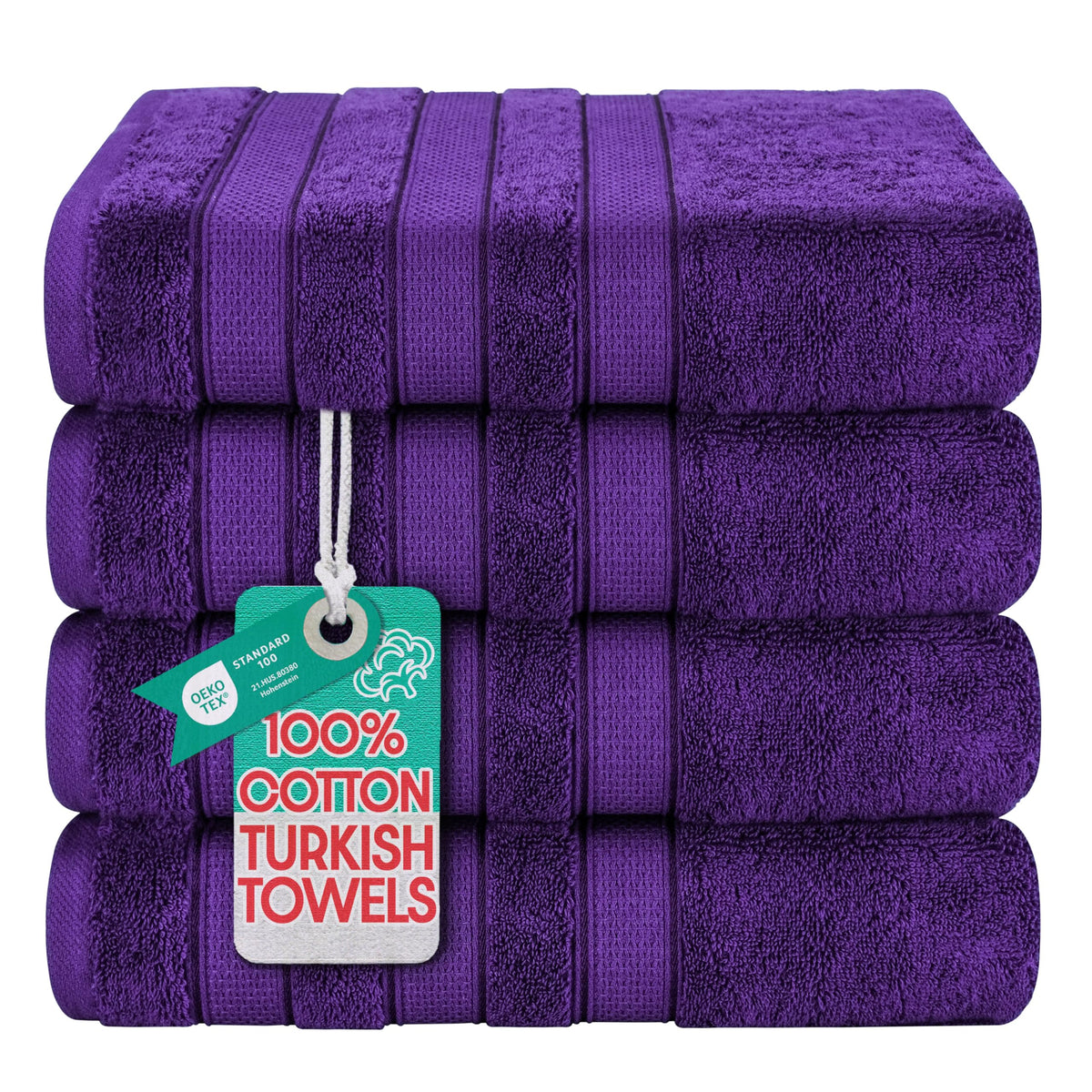 American Soft Linen Salem Turkish Bath Towel Set, 100% Cotton 600 GSM 6 Piece Towels for Bathroom, 2 Bath Towels 2 Hand Towels 2 Washcloths, Navy Blue