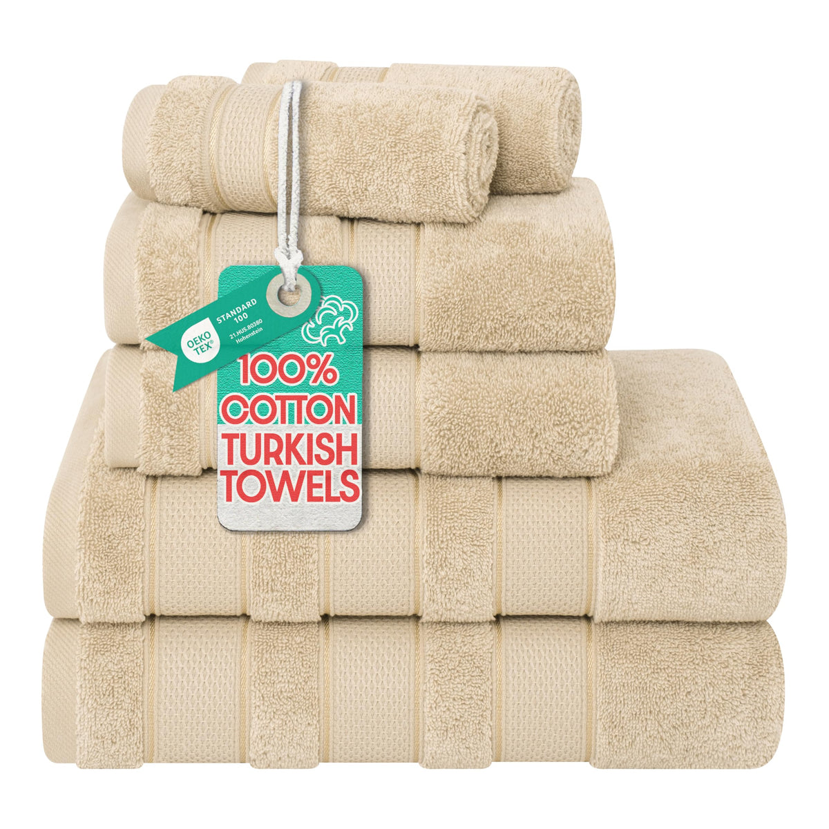 American Soft Linen Salem Turkish Bath Towel Set, 100% Cotton 600 GSM 6 Piece Towels for Bathroom, 2 Bath Towels 2 Hand Towels 2 Washcloths, Navy Blue
