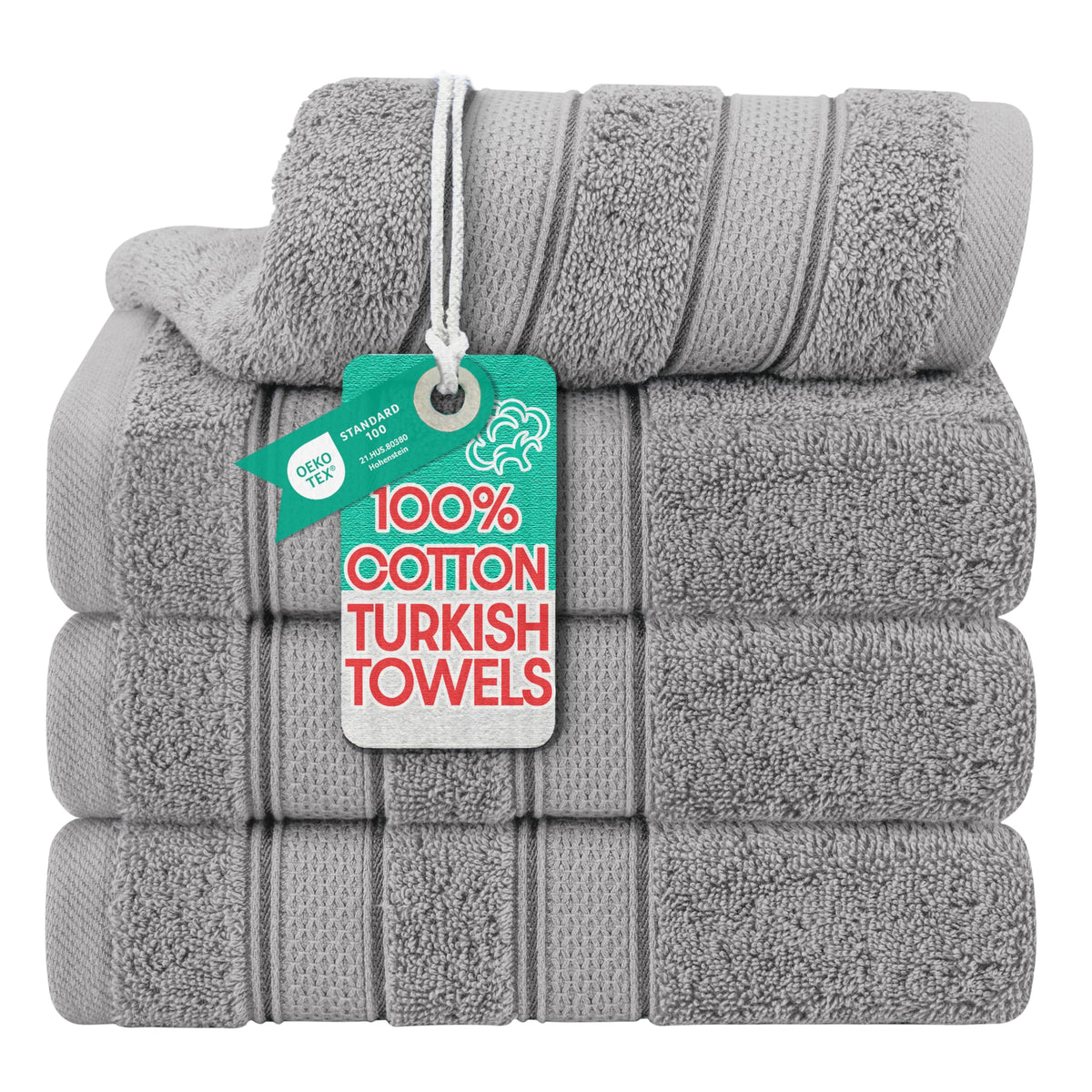 American Soft Linen Salem Turkish Bath Towel Set, 100% Cotton 600 GSM 6 Piece Towels for Bathroom, 2 Bath Towels 2 Hand Towels 2 Washcloths, Navy Blue