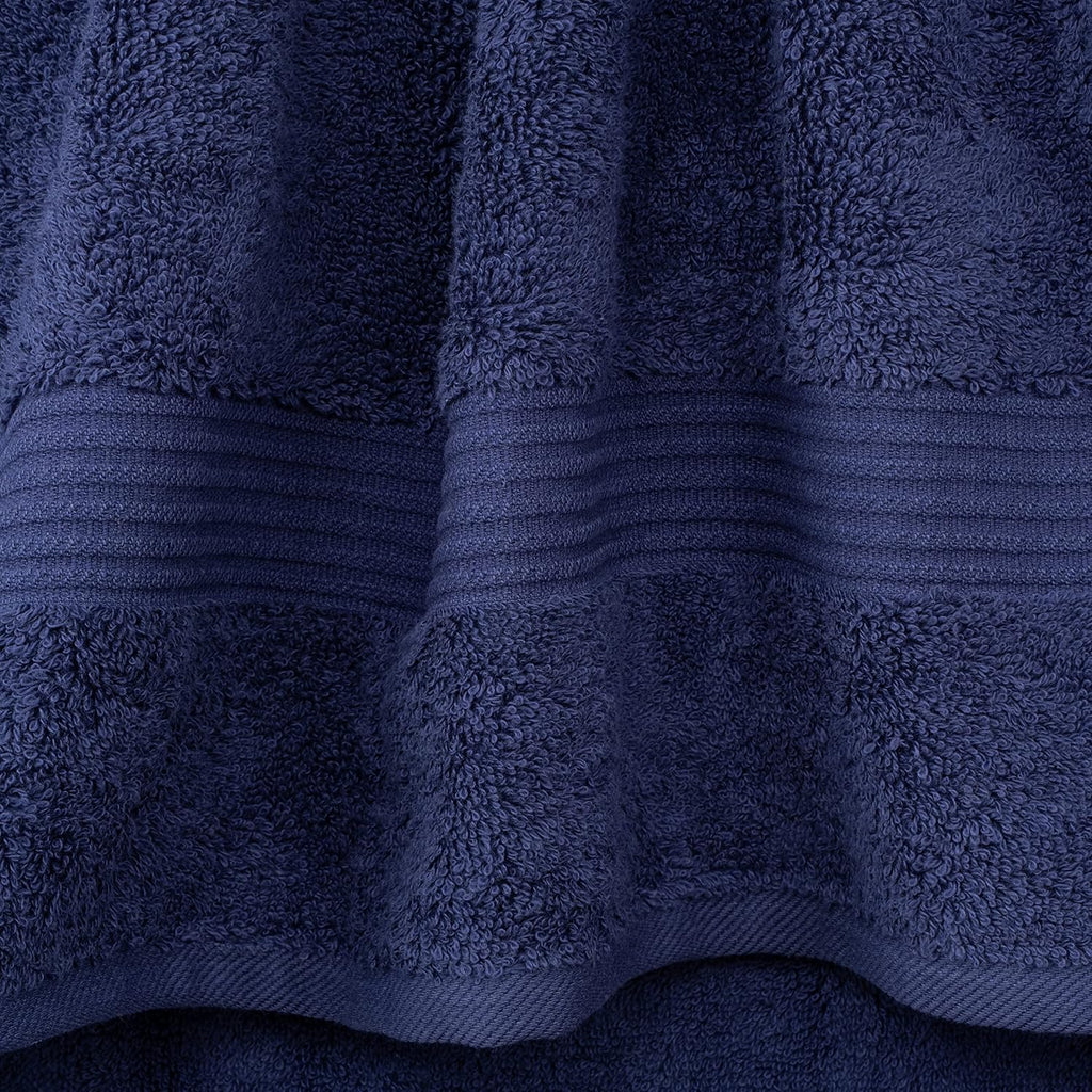 Cotton Paradise 100% Cotton Turkish Towel Set, Soft Absorbent Quick Dry, 6 Piece Towel Set, Navy Blue