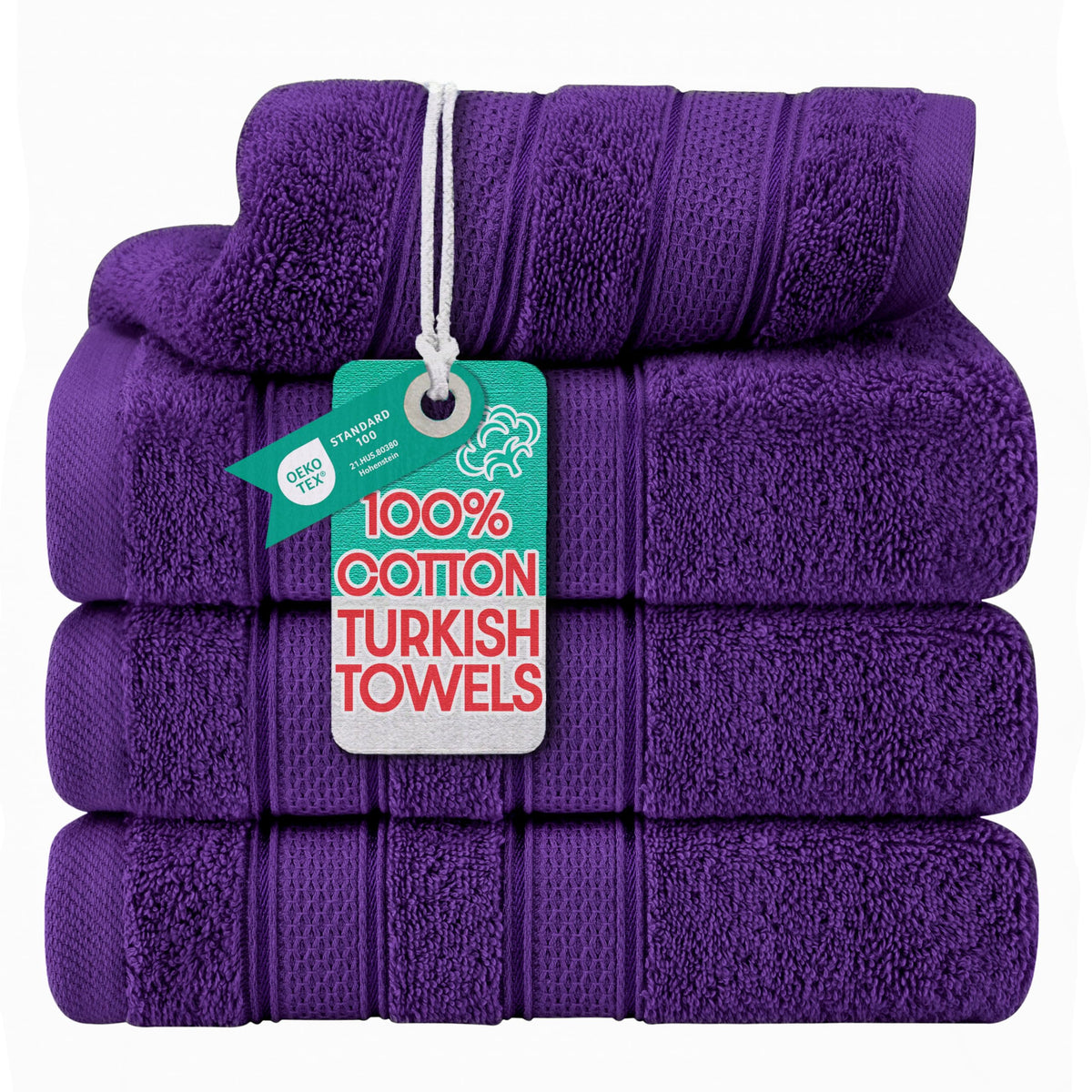 American Soft Linen Salem Turkish Bath Towel Set, 100% Cotton 600 GSM 6 Piece Towels for Bathroom, 2 Bath Towels 2 Hand Towels 2 Washcloths, Navy Blue