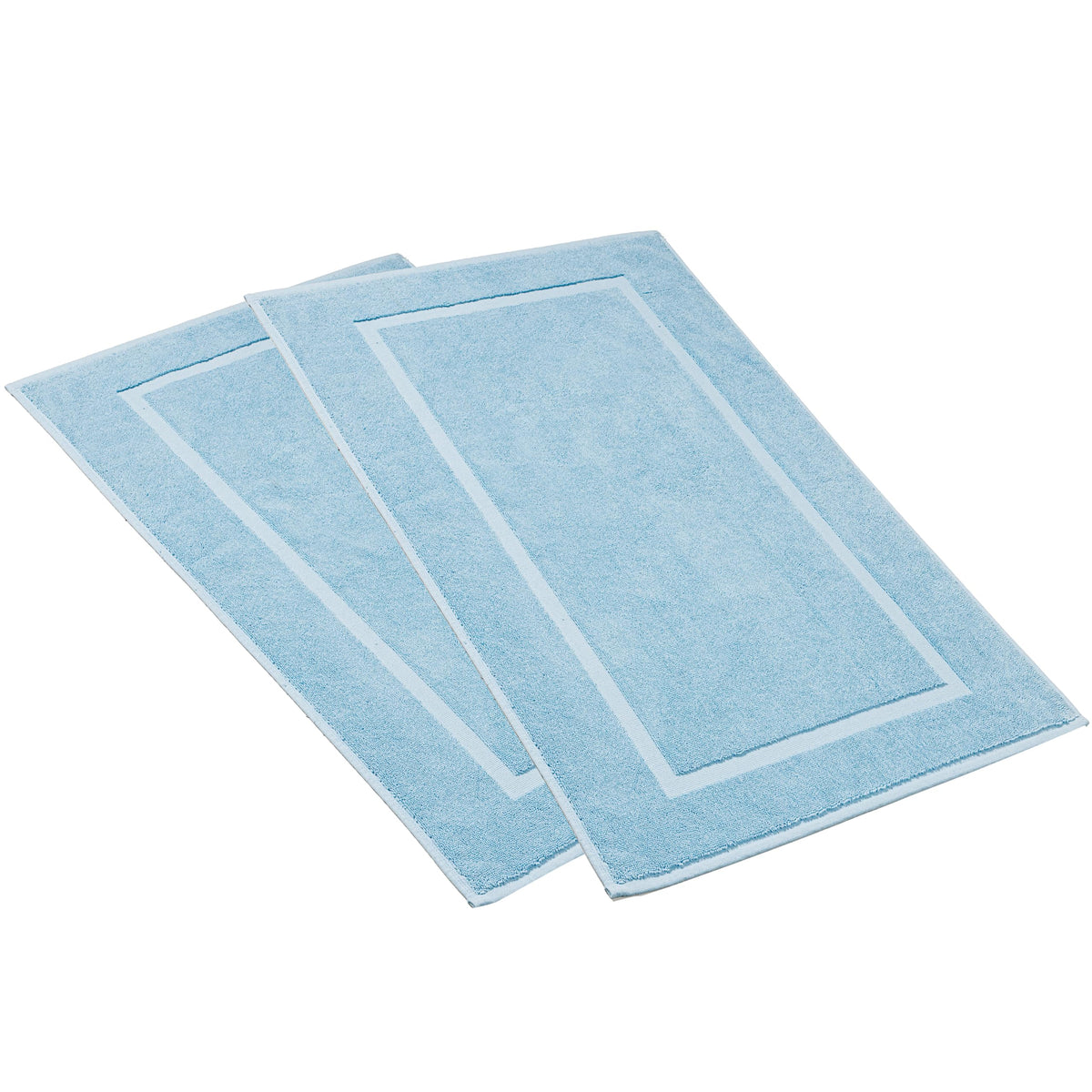 HILLFAIR 100% Cotton 24 Piece Bath Towels Set for Bathroom - Ocean Blue