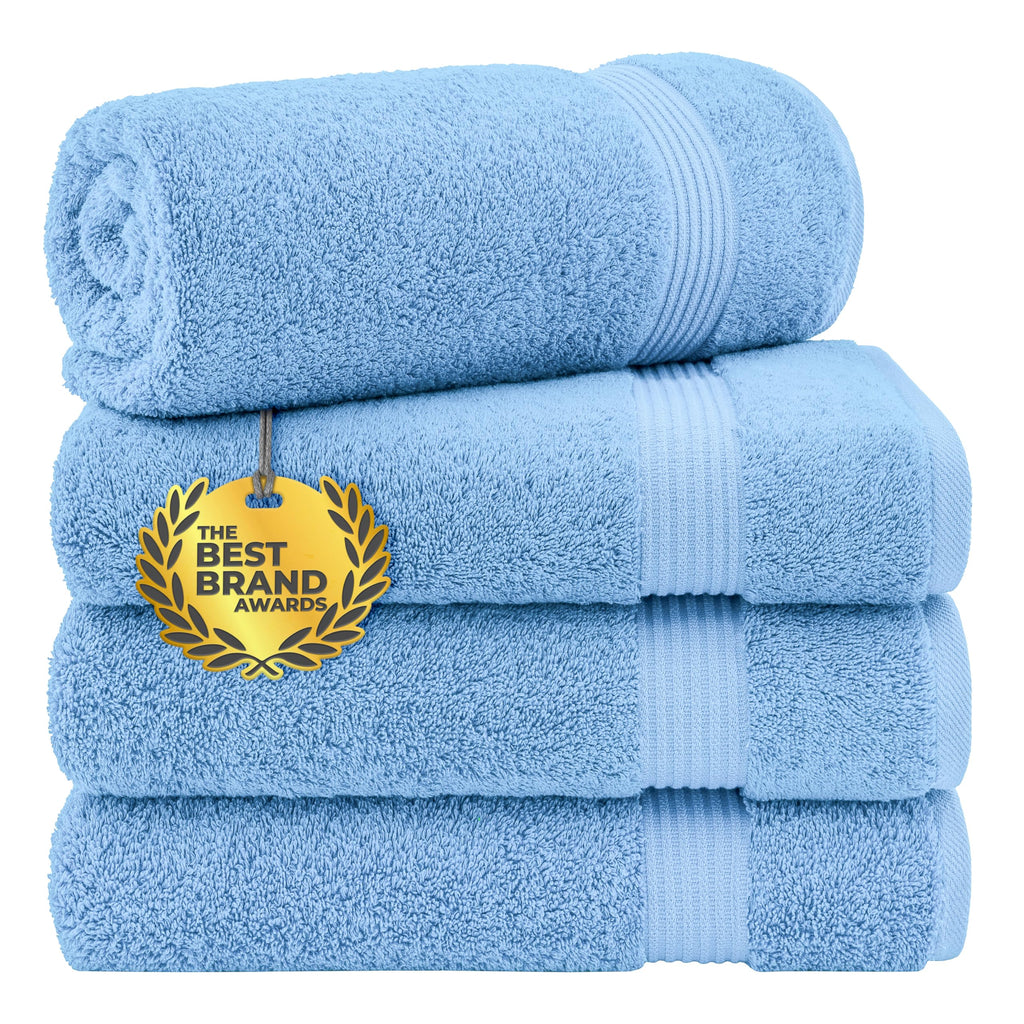 Cotton Paradise 100% Cotton Turkish Towel Set, Soft Absorbent Quick Dry, 6 Piece Towel Set, Navy Blue