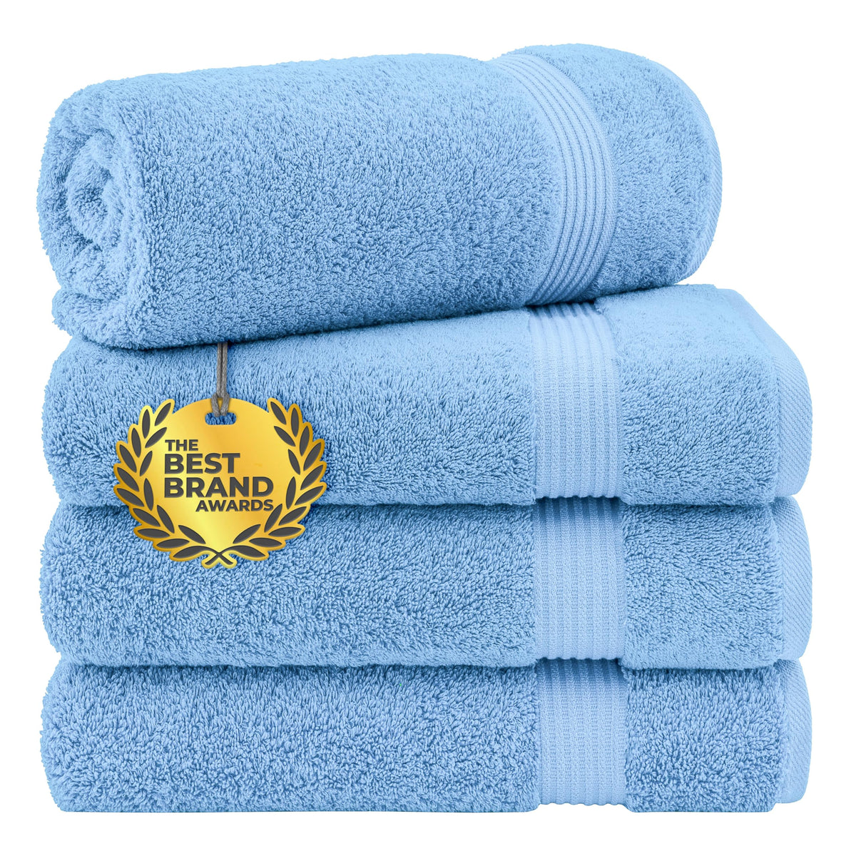 Cotton Paradise 100% Cotton Turkish Towel Set, Soft Absorbent Quick Dry, 6 Piece Towel Set, Navy Blue