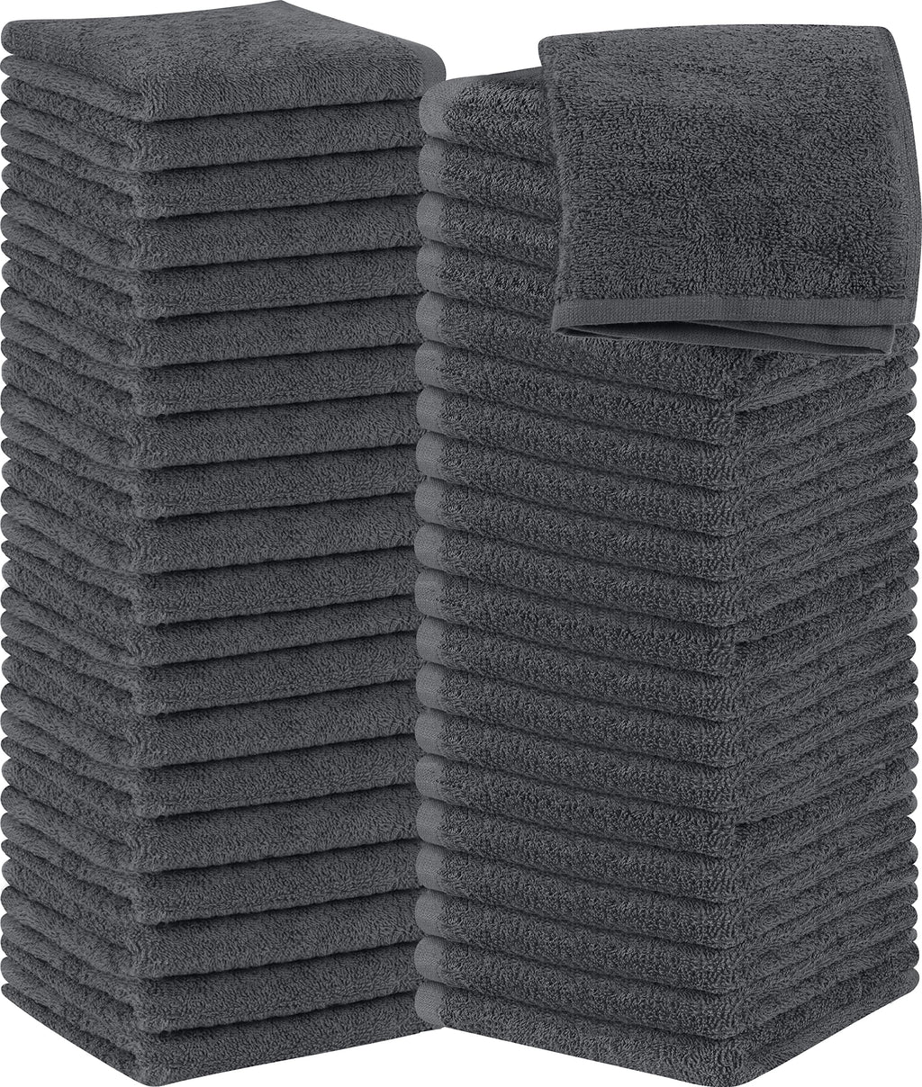 Utopia Towels 24 Pack Washcloths, 12x12 in, 100% Cotton, White