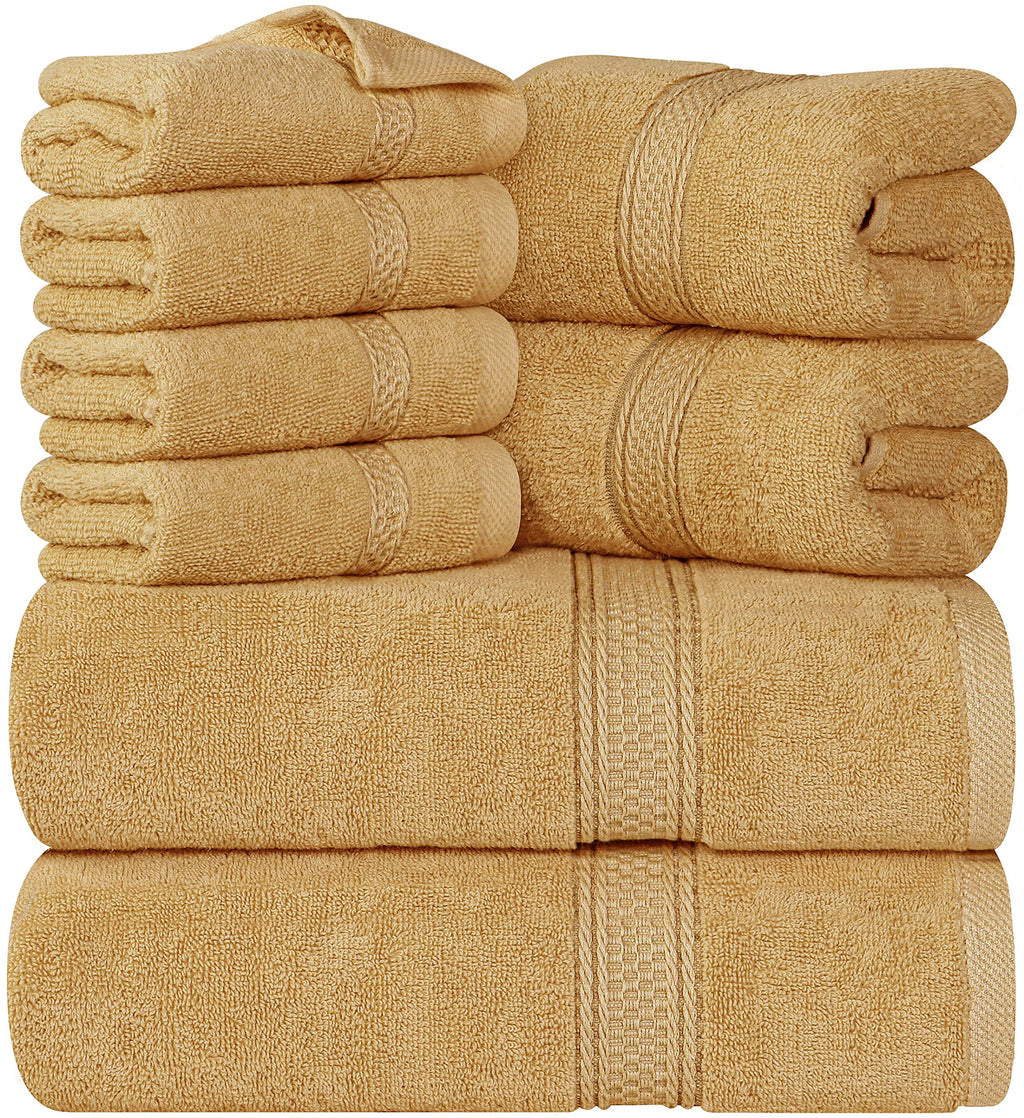 Utopia Towels 8 Piece Majestic Plush Luxury Towel Set, Cotton, Teal