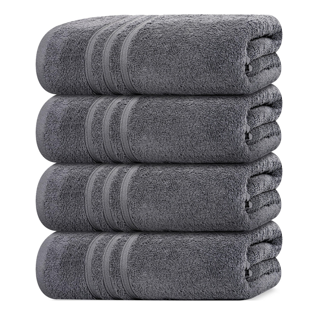 Tens Towels 4 Piece Bath Towels 27x54 Inches, Sky Blue