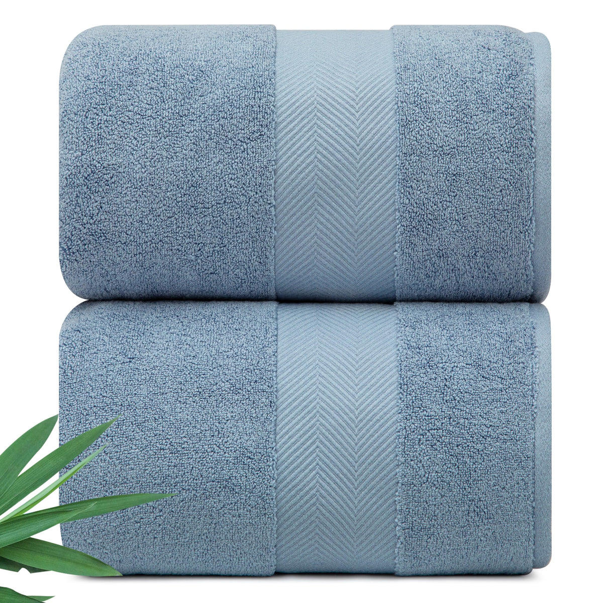 Luxury Viscose from Bamboo Bath Towels, Ultra Soft Set of 6, Eucalyptus