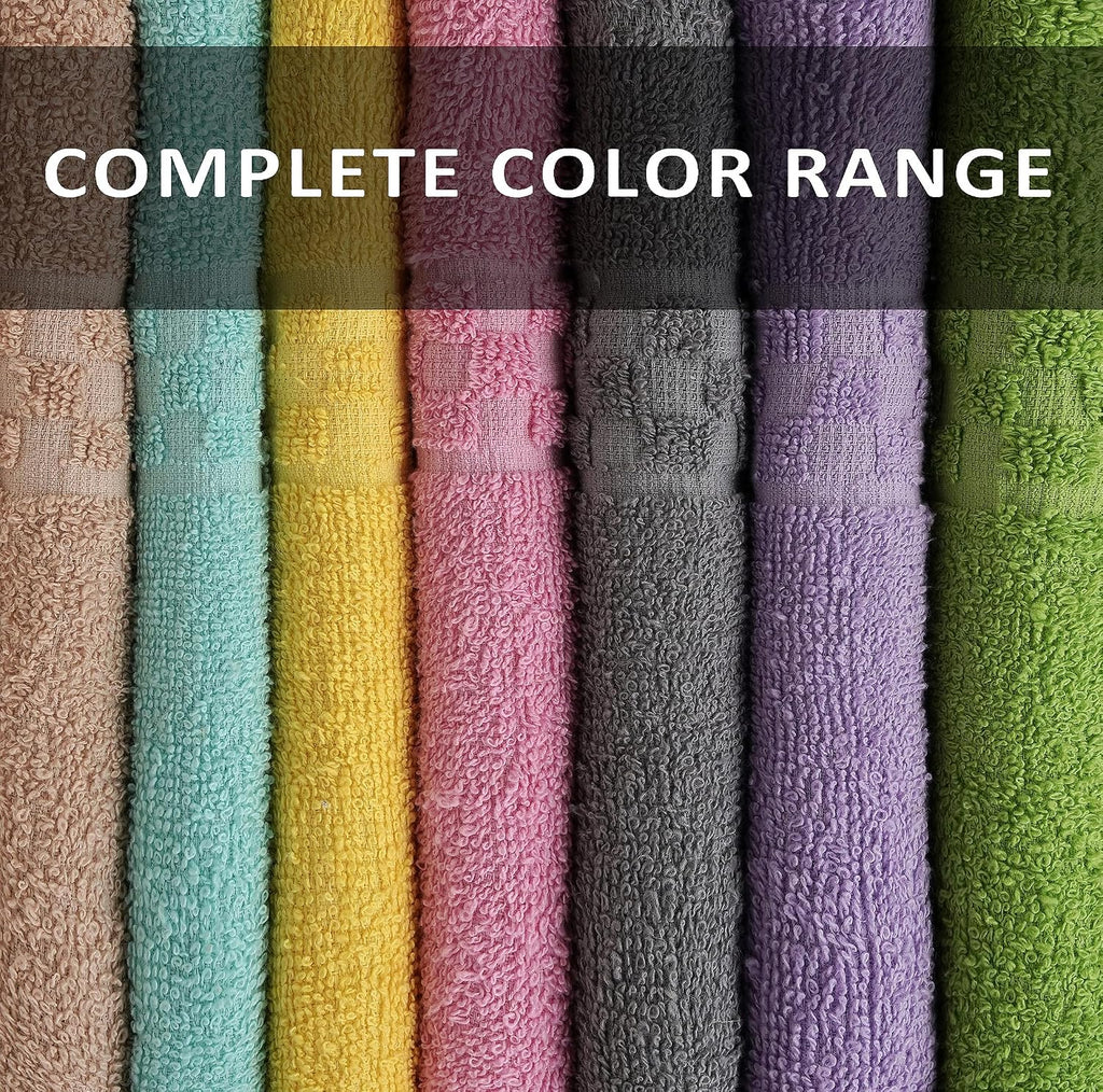 ZUPERIA 7-Pack Bath Towels - 30" x 54" - Ultra Soft 100% Cotton Large Bath Towels- Highly Absorbent for Bathroom, Pool, Gym, Spa, and Hotel Use (Colors Variety)