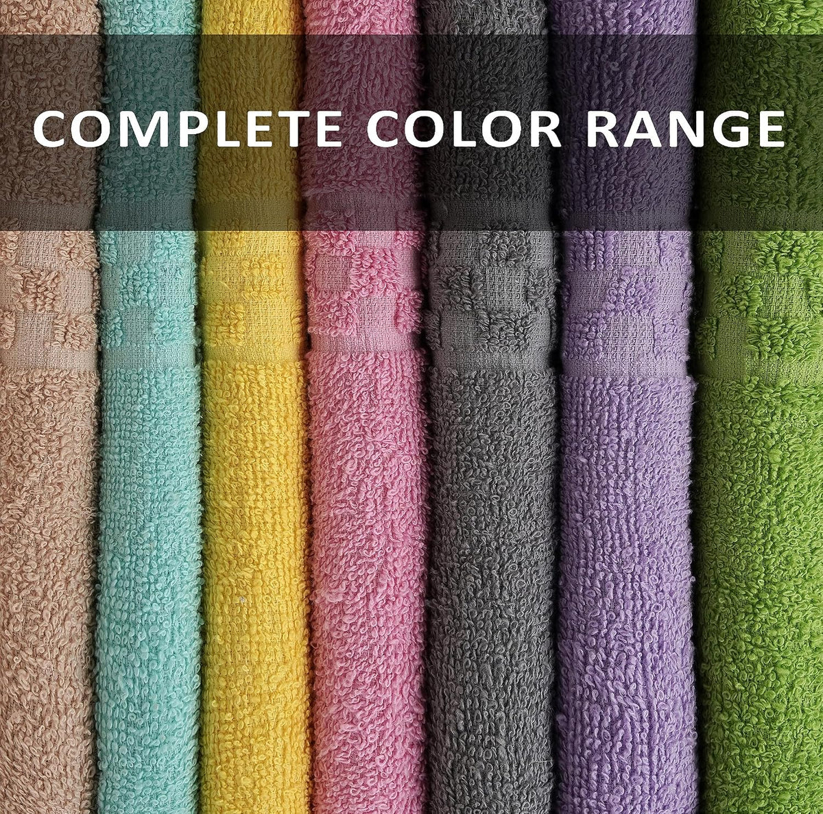 ZUPERIA 7-Pack Bath Towels - 30" x 54" - Ultra Soft 100% Cotton Large Bath Towels- Highly Absorbent for Bathroom, Pool, Gym, Spa, and Hotel Use (Colors Variety)